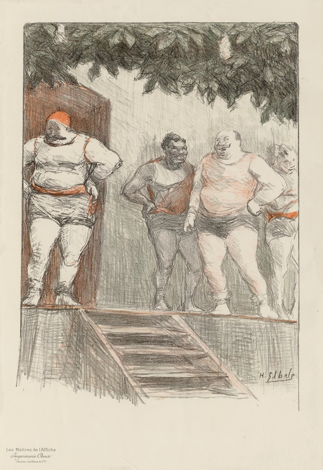 Lutteurs de foire av Henri-Gabriel Ibels