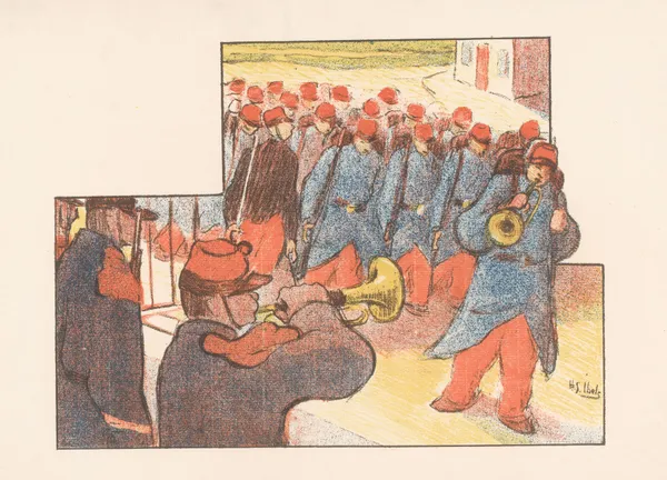 Militaire parade av Henri-Gabriel Ibels