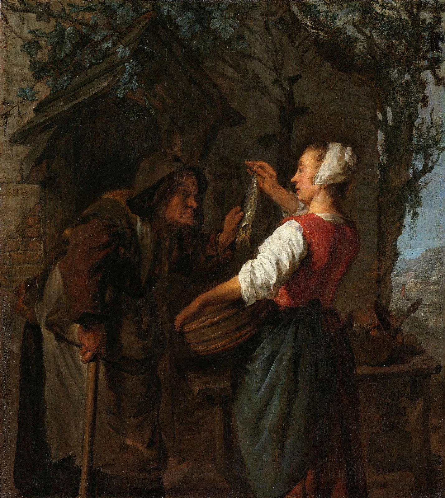 The Herring-Seller av Gabriel Metsu