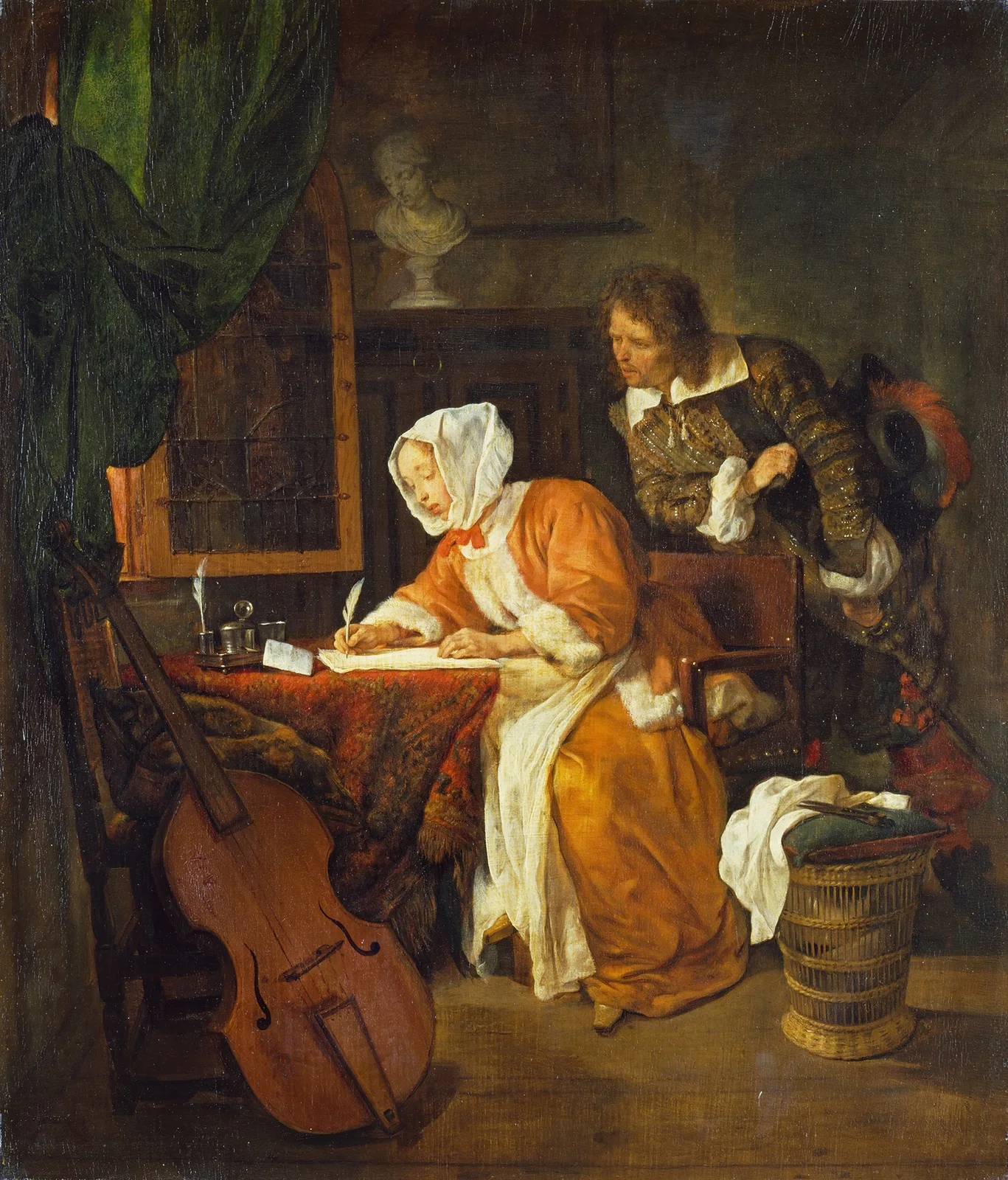 The Letter Writer Surprised av Gabriel Metsu