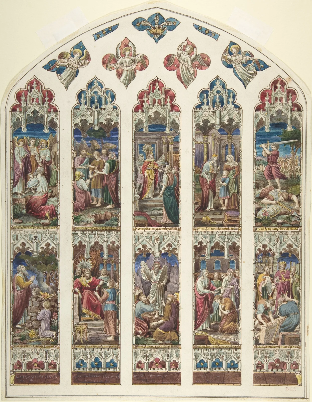 Design for Old Testament Window av Dante Gabriel Rossetti