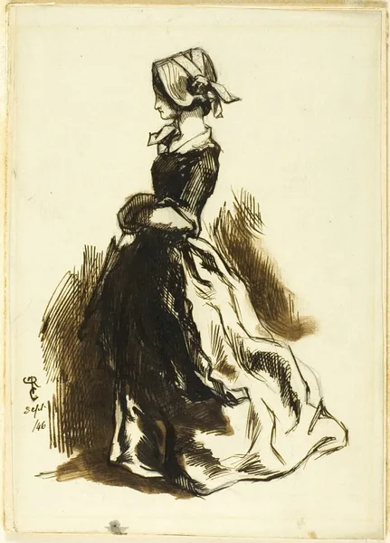 Full-length Portrait of a Woman av Dante Gabriel Rossetti