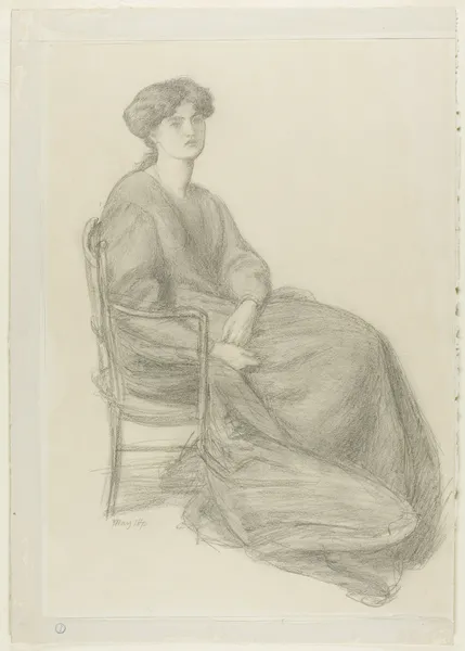 Mrs. William Morris Seated in Chair av Dante Gabriel Rossetti