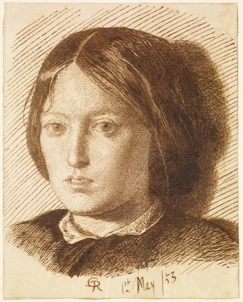 Portrait of Emma Madox Brown av Dante Gabriel Rossetti