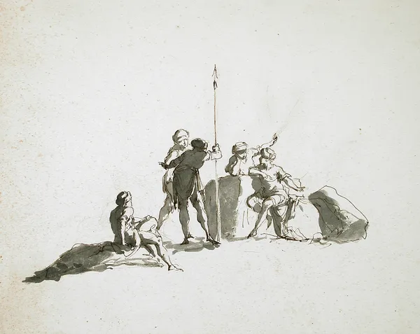 A Group of Five Turbaned Men av Gaetano Gandolfi