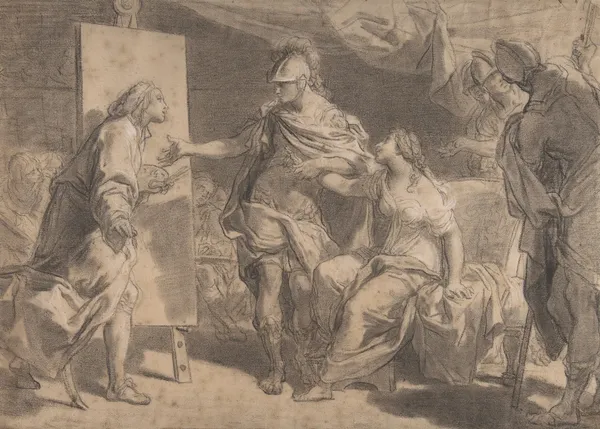 Alexander the Great Offering His Concubine Campaspe to the Painter Apelles av Gaetano Gandolfi