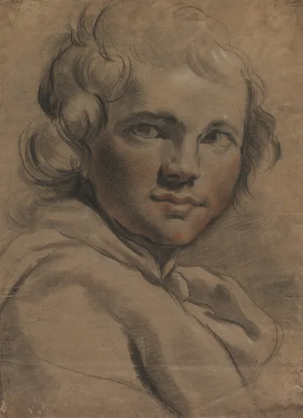 Head of a Young Man (recto) av Gaetano Gandolfi