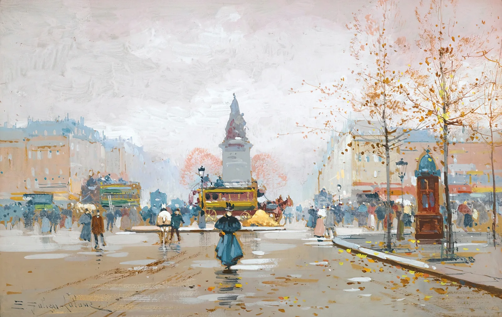 Place Clichy av Eugène Galien-Laloue