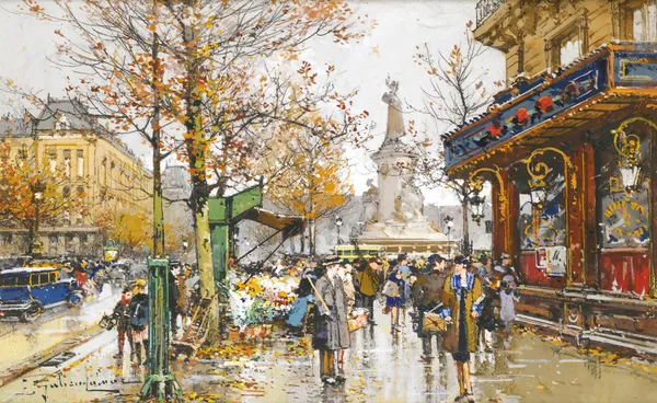 Place De La Republique av Eugène Galien-Laloue