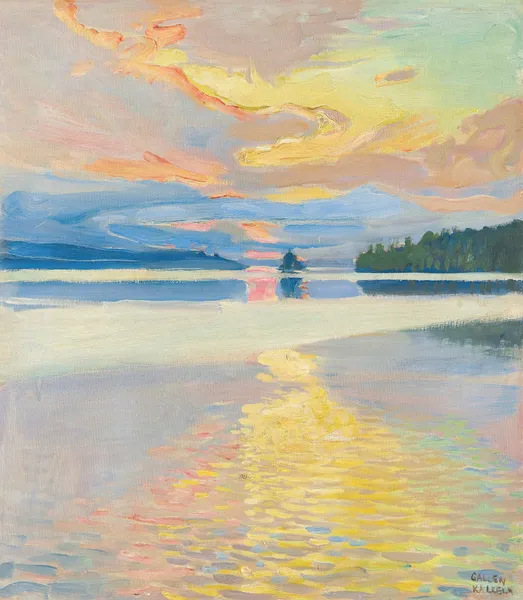 Sunset Over Lake Ruovesi av Akseli Gallen-Kallela