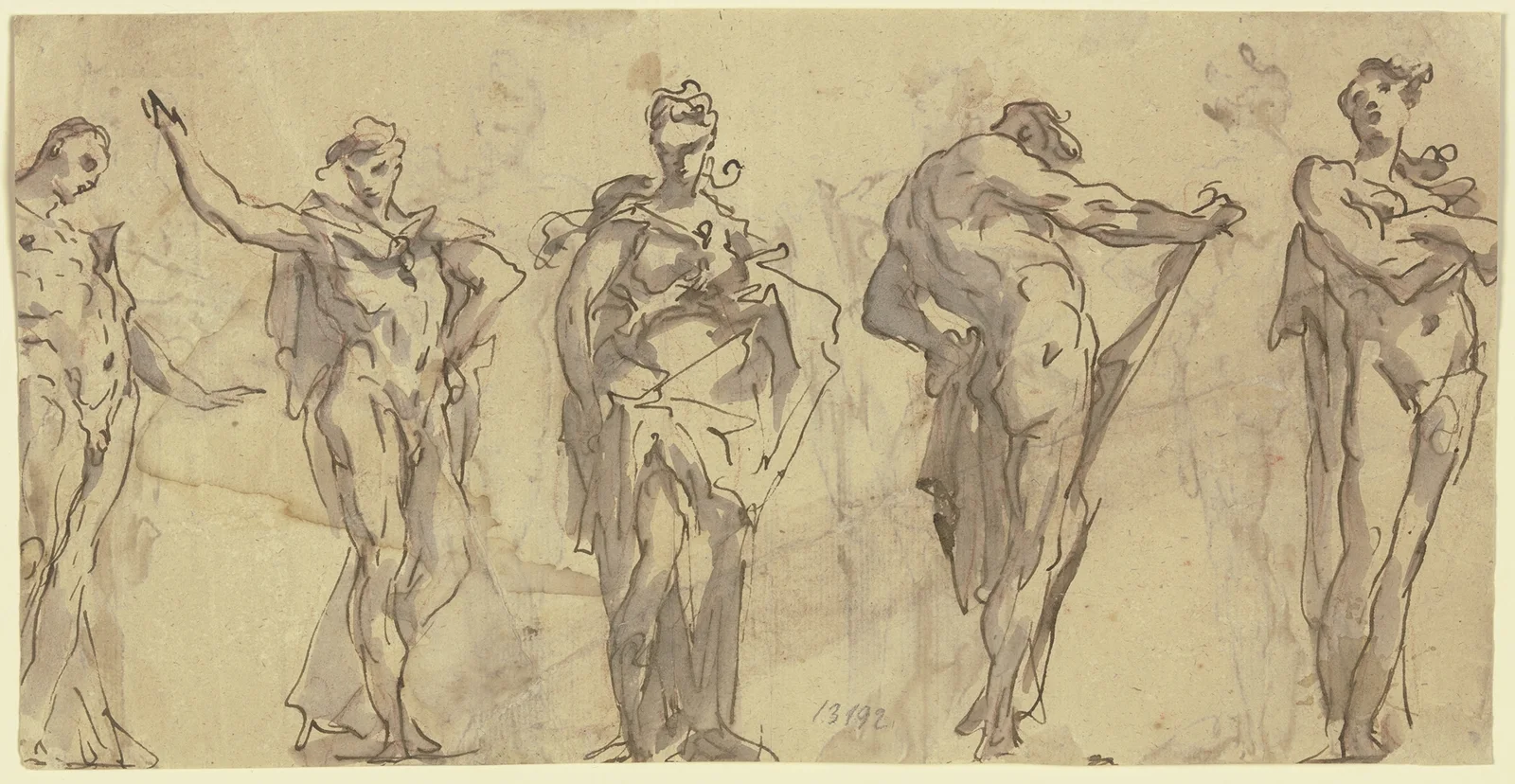 Five statues av Gaspare Diziani