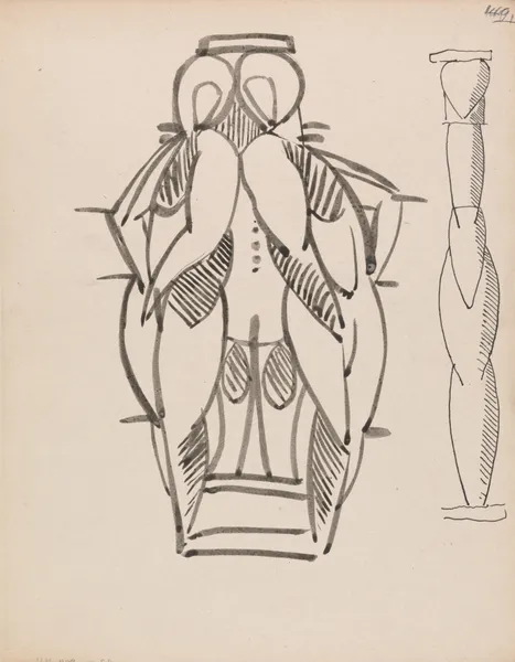 Two Studies for a Sculptural Column av Henri Gaudier-Brzeska