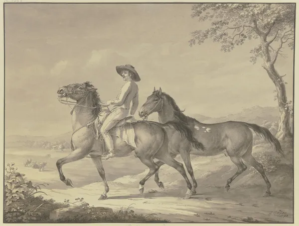 Hungarian horses av Johann Georg Pforr