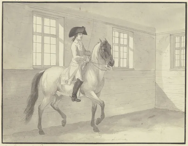 Reiter in einer Reitschule av Johann Georg Pforr
