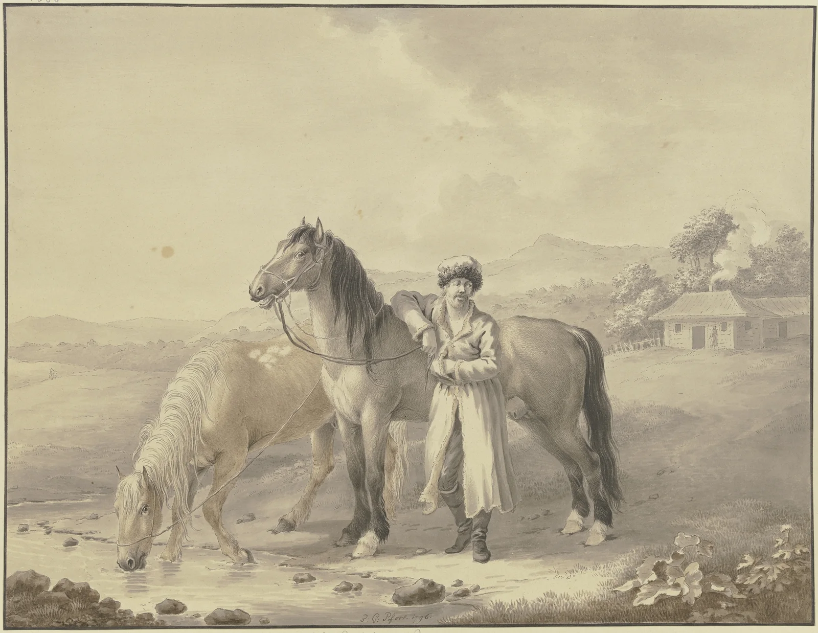 Russian horses av Johann Georg Pforr