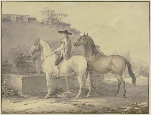 Spanish horses av Johann Georg Pforr