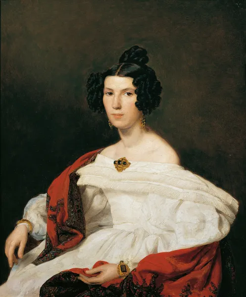 The wife of court official Josef von Stadler av Ferdinand Georg Waldmüller