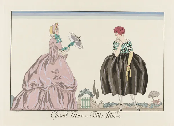 Grand-Mère & Petite-fille av George Barbier