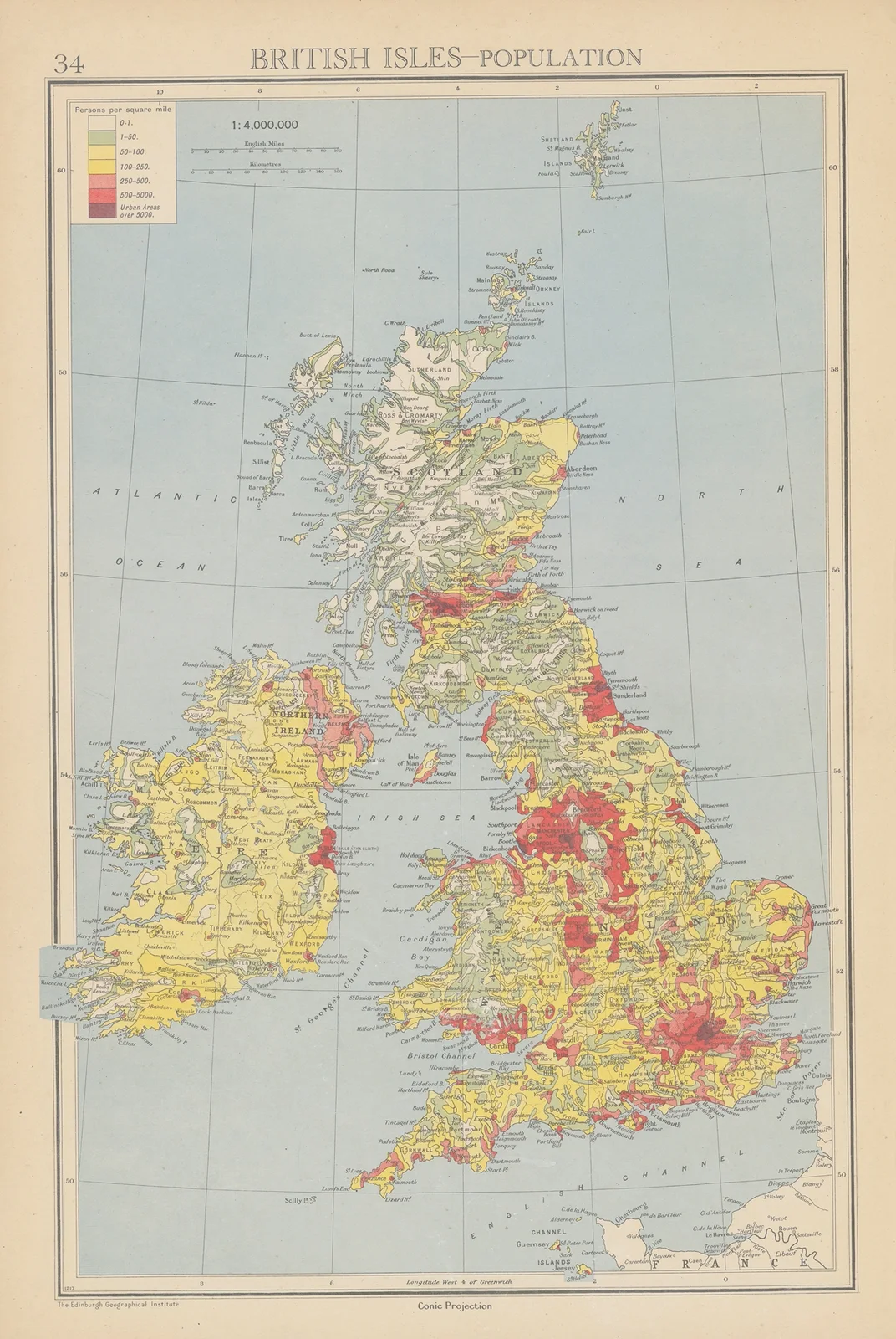 British Isles, Population av John George Bartholomew