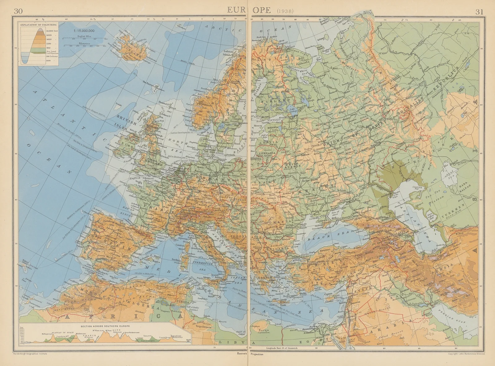 Europe av John George Bartholomew