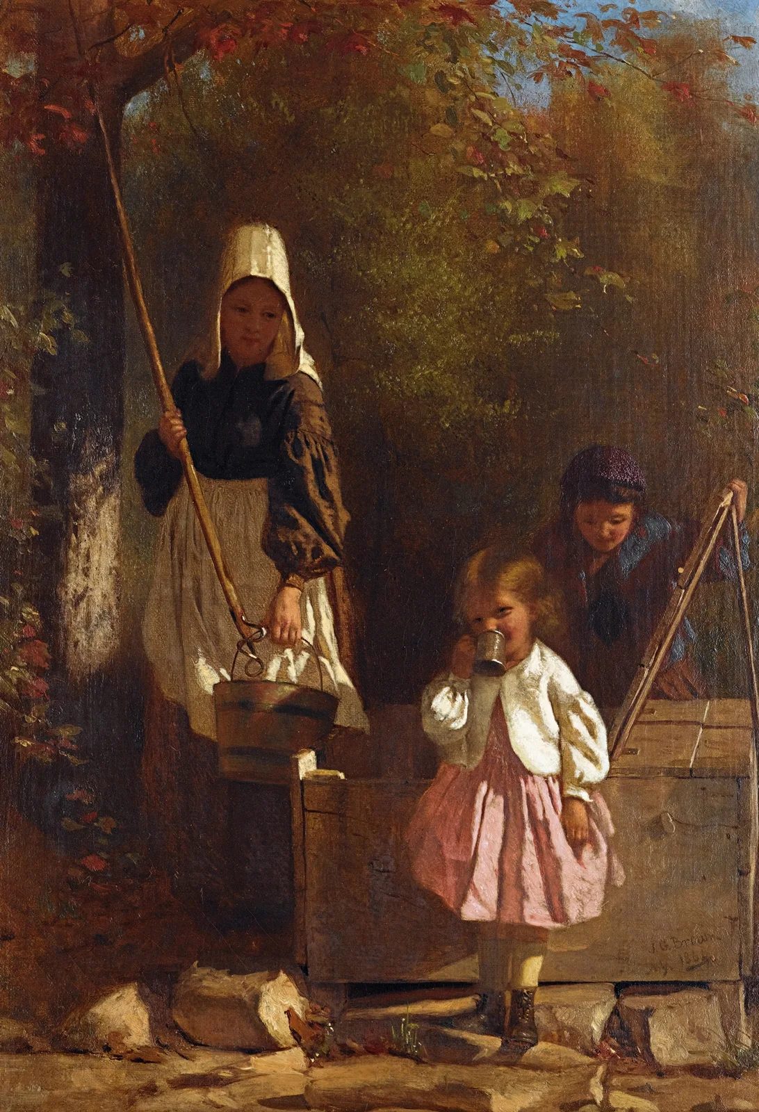 At The Well av John George Brown