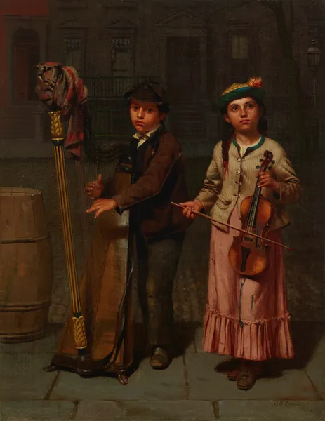 The Two Musicians av John George Brown