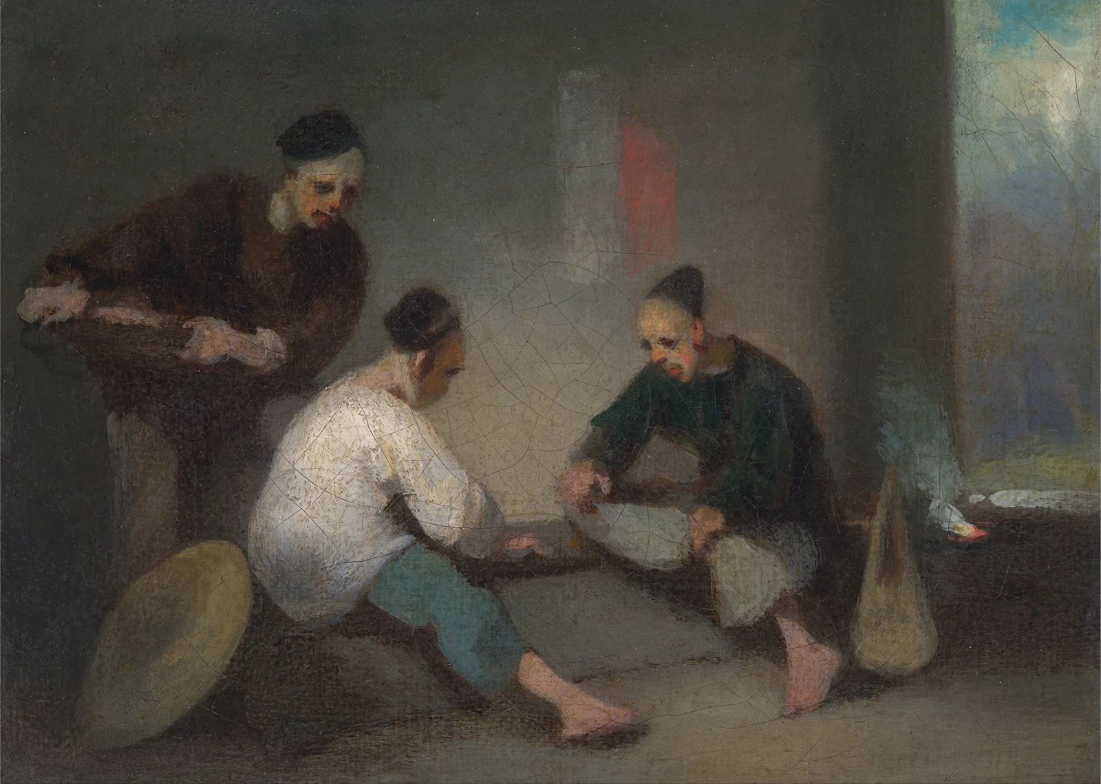 Chinese Gamblers av George Chinnery