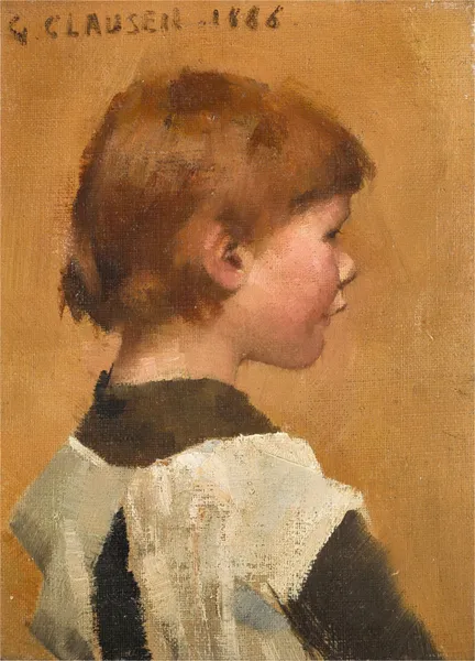 A Girl’s Head av Sir George Clausen