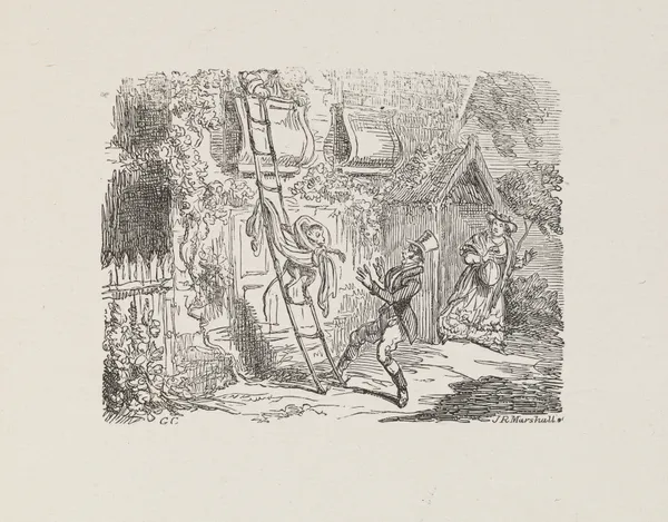 Illustrations for The Universal songster Pl.07 av George Cruikshank