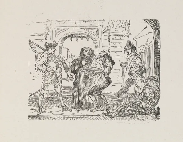 Illustrations for The Universal songster Pl.08 av George Cruikshank