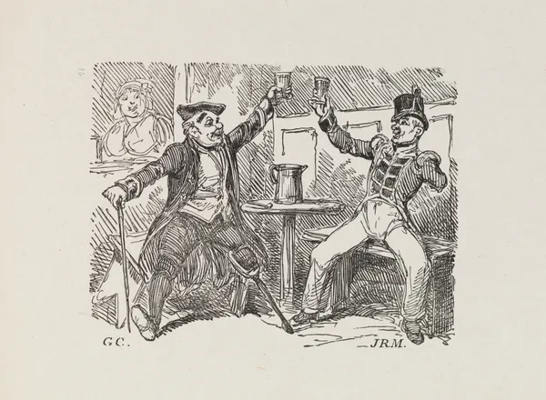 Illustrations for The Universal songster Pl.14 av George Cruikshank