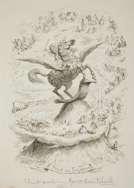Puck on Pegasus, 1861 – nr 1 av George Cruikshank