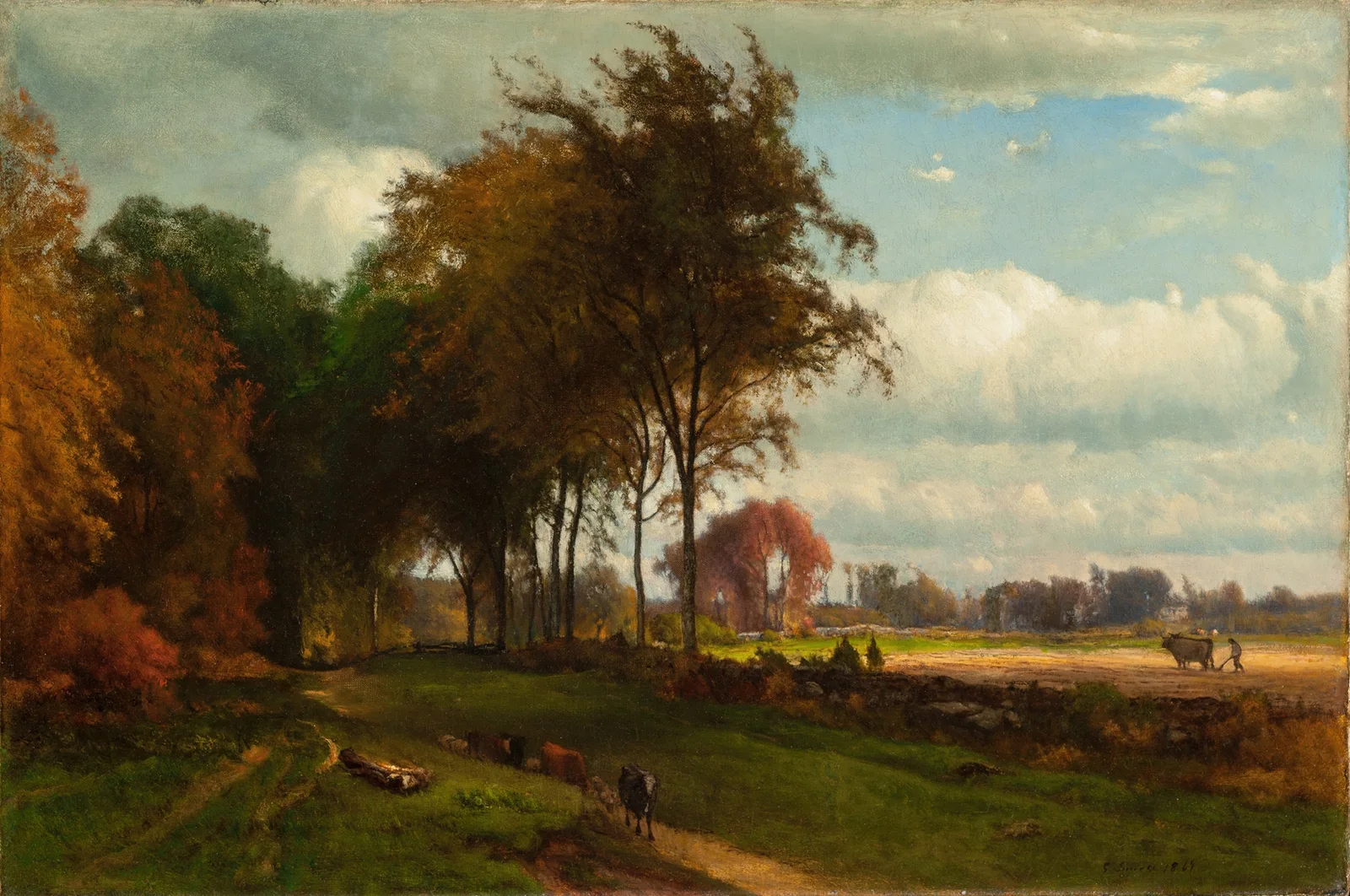 Landscape with Cattle av George Inness