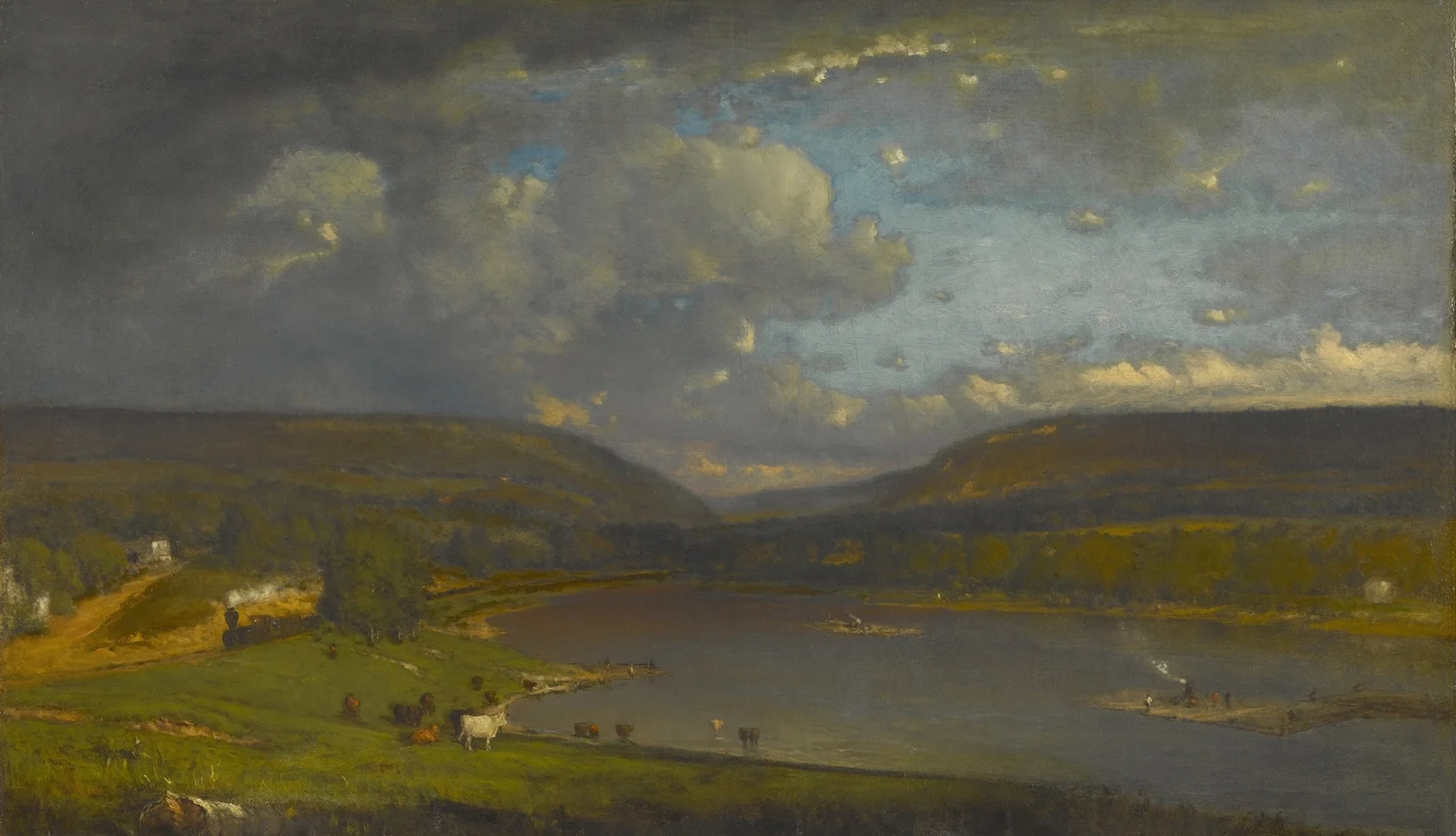 On the Delaware River av George Inness