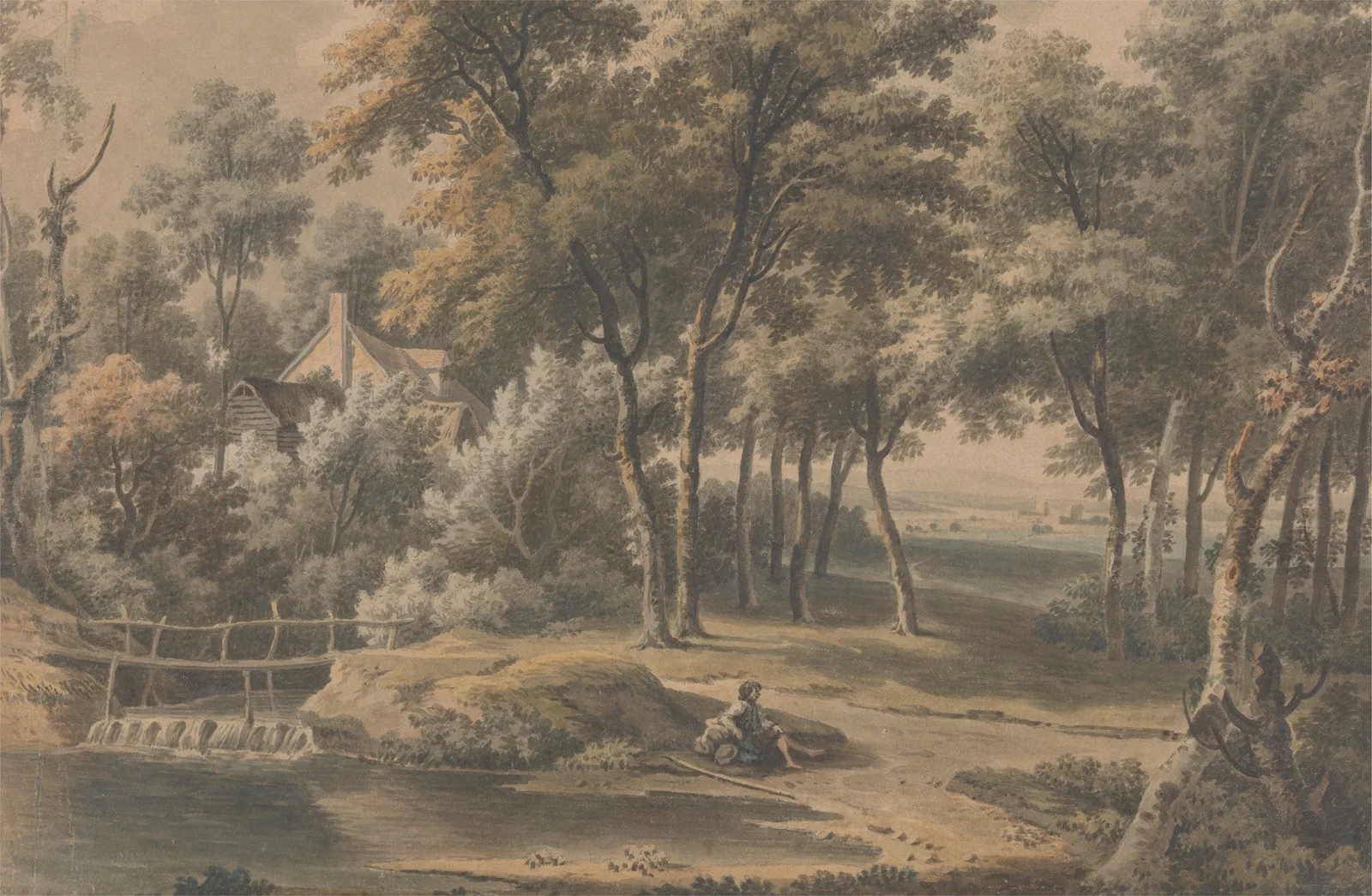 A Woody Landscape av George Lambert