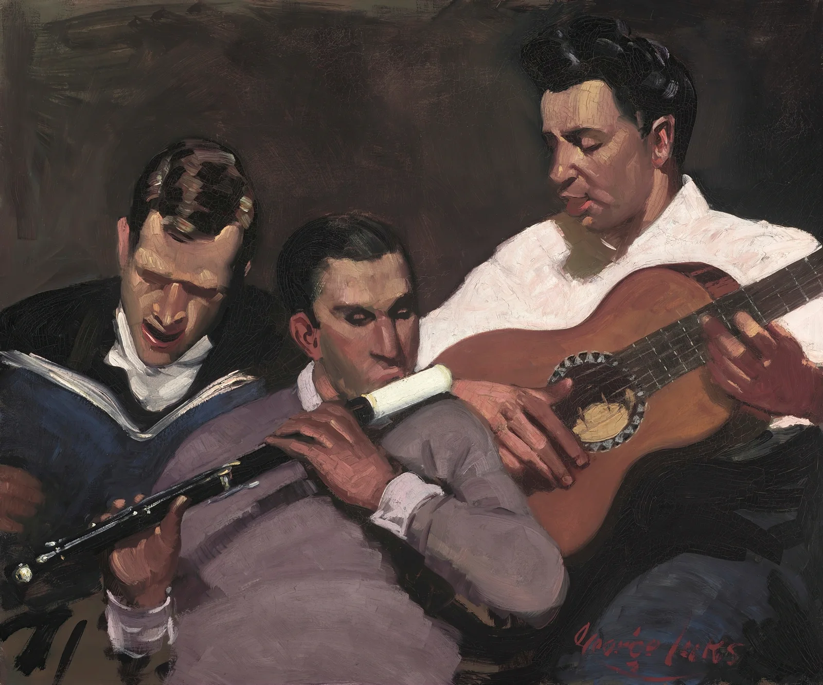 Three Top Sergeants av George Luks