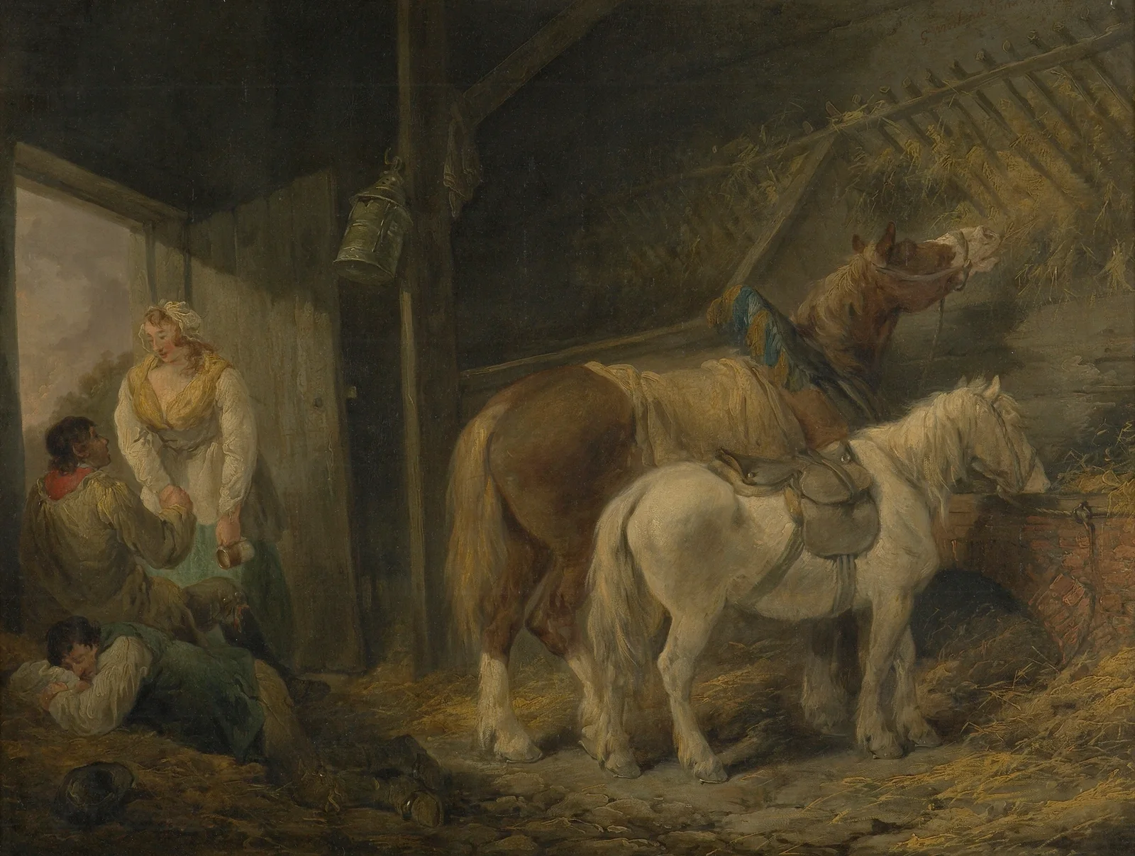 A carrier’s stable av George Morland