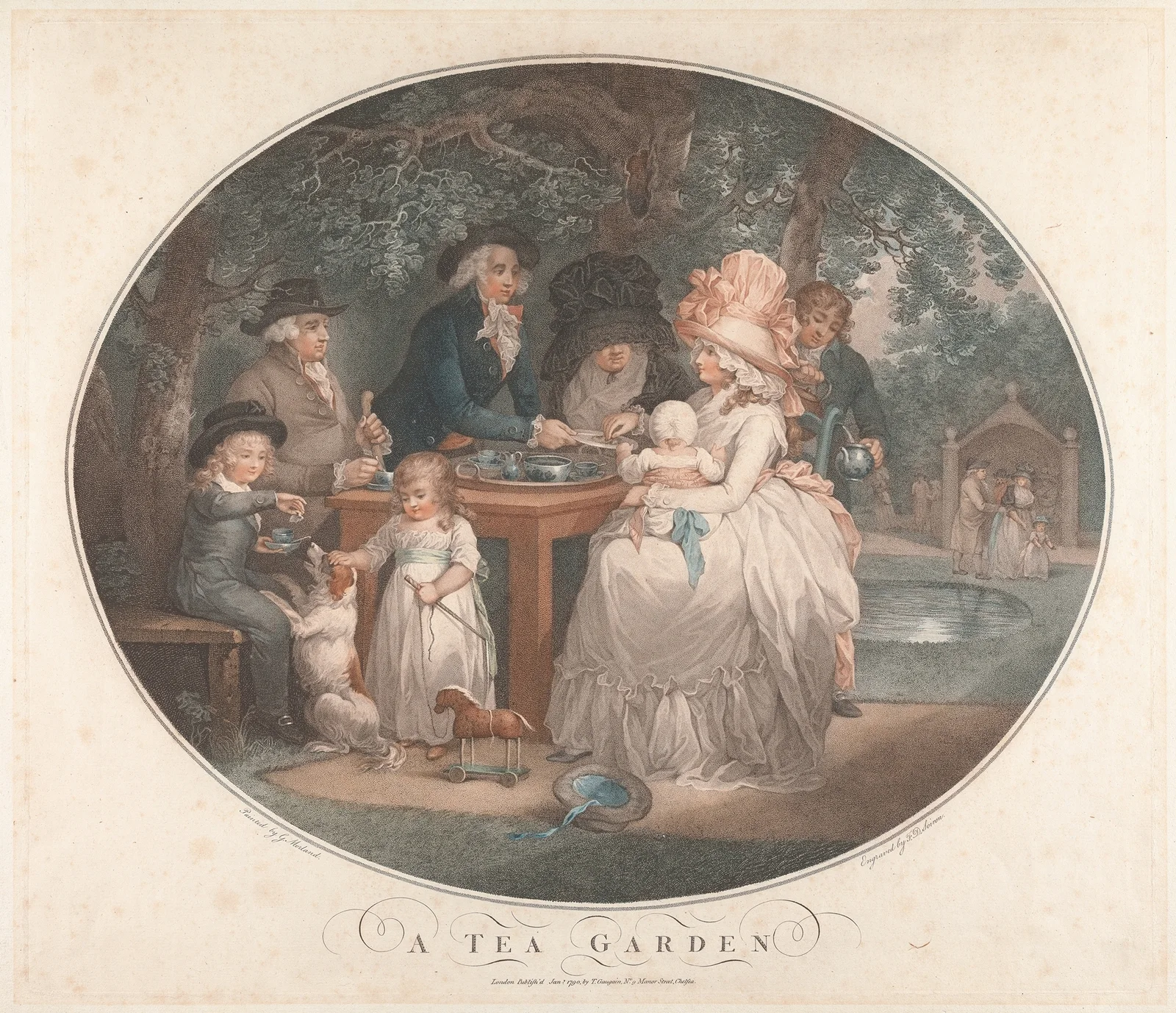 A Tea Garden av George Morland
