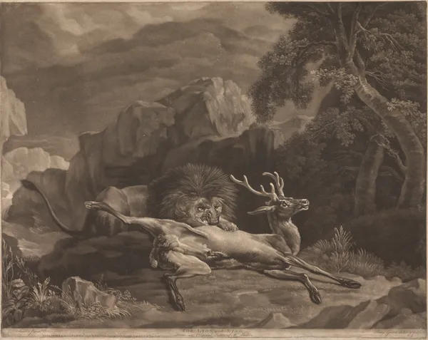 The Lion and Stag av George Stubbs