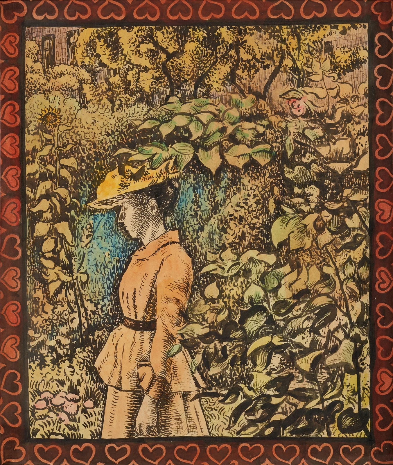 Au jardin (Aline Maréchal) av Georges Lemmen