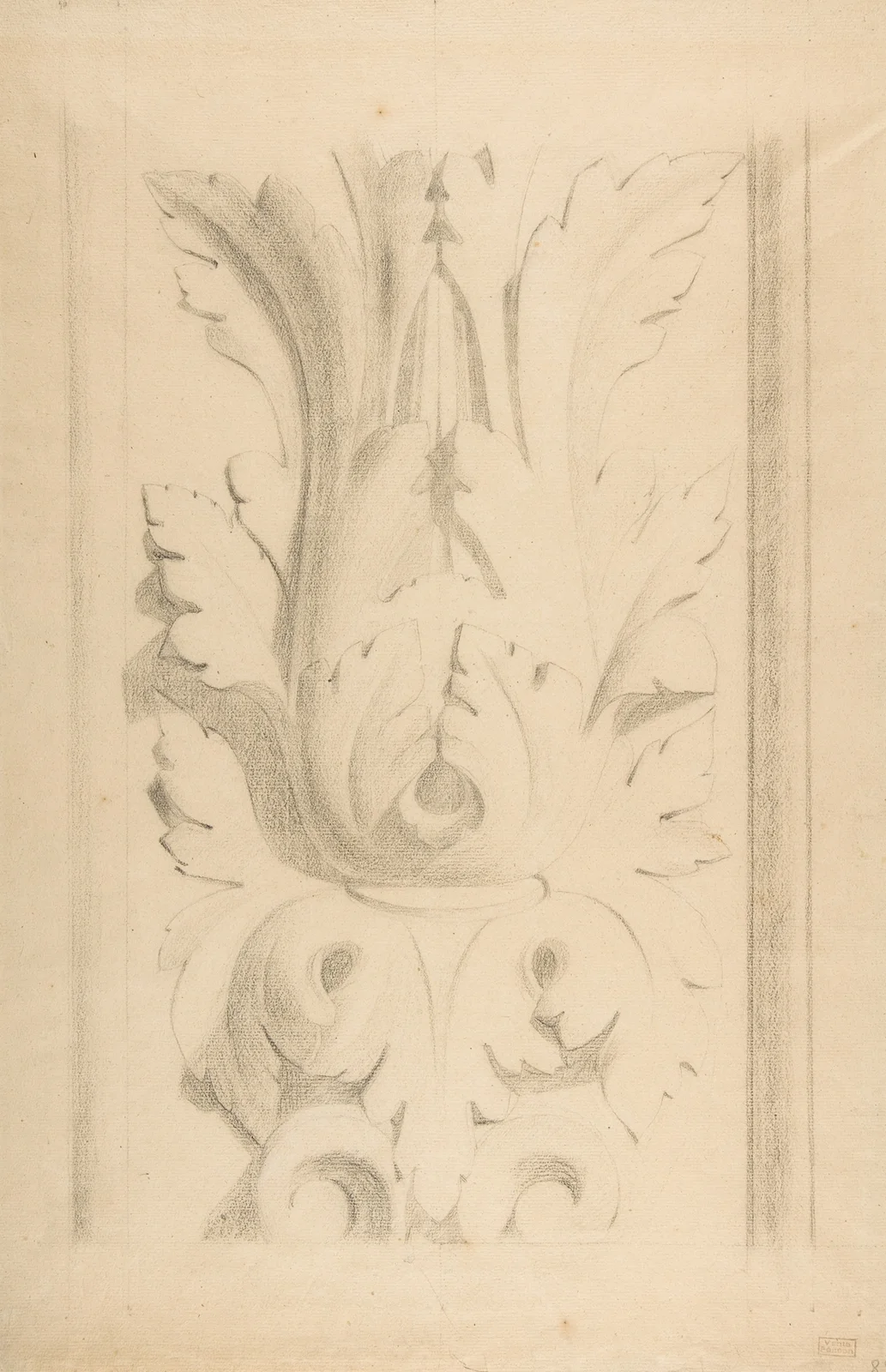 Architectural Motif; Double Acanthus Fleuron av Georges Seurat