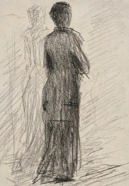 Femme s’éloignant av Georges Seurat