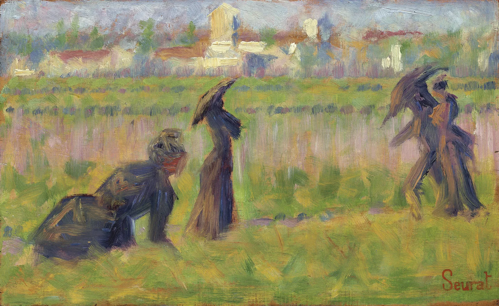 Figures in a Landscape av Georges Seurat