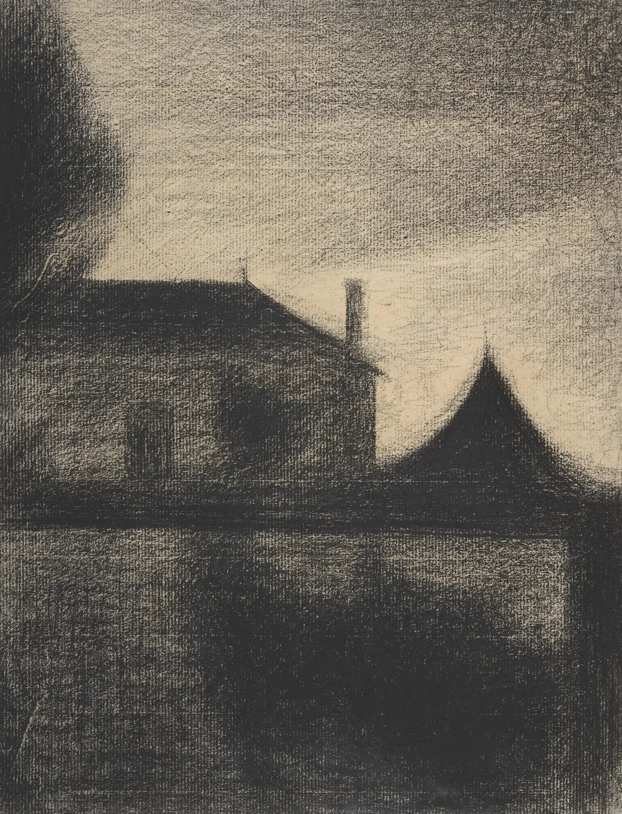 House at Dusk (La Cité) av Georges Seurat