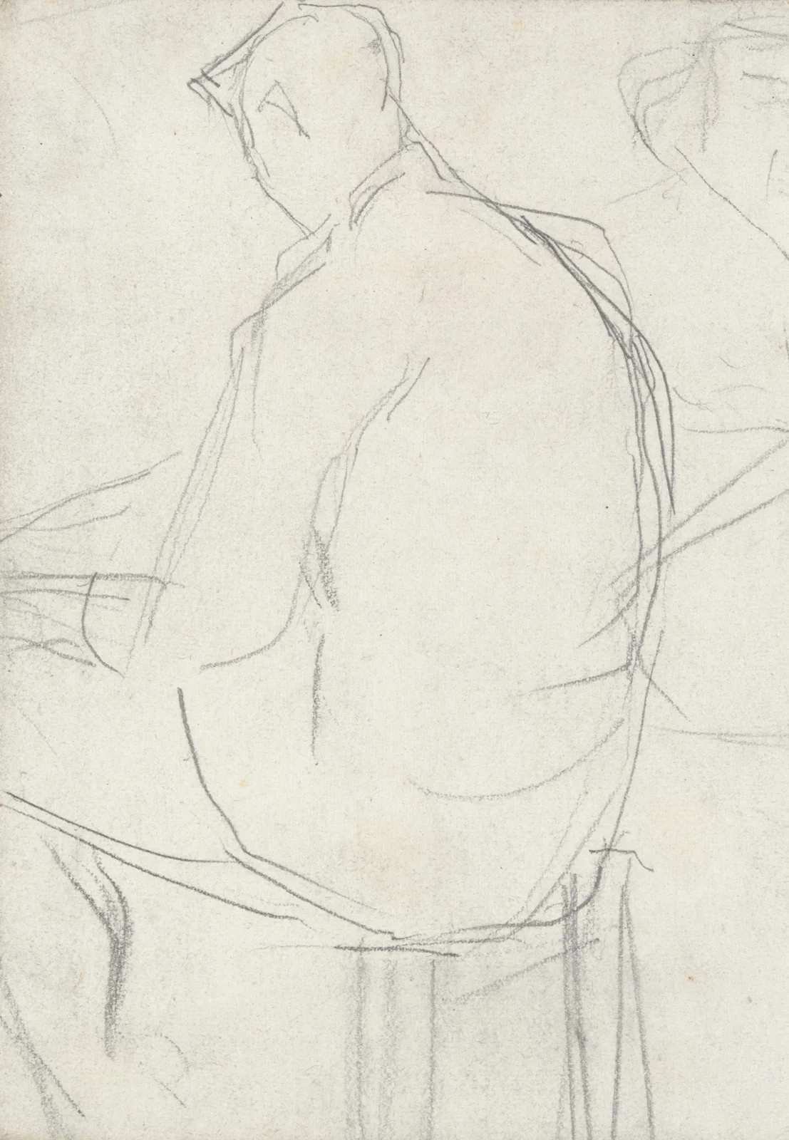 Man Seated on a Stool av Georges Seurat