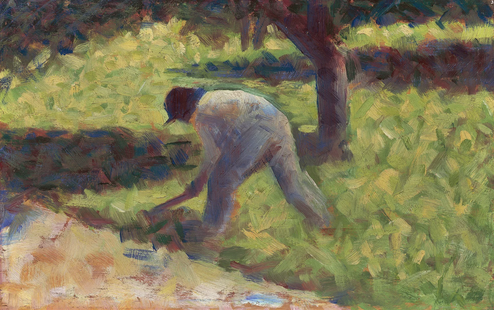 Peasant with a Hoe av Georges Seurat