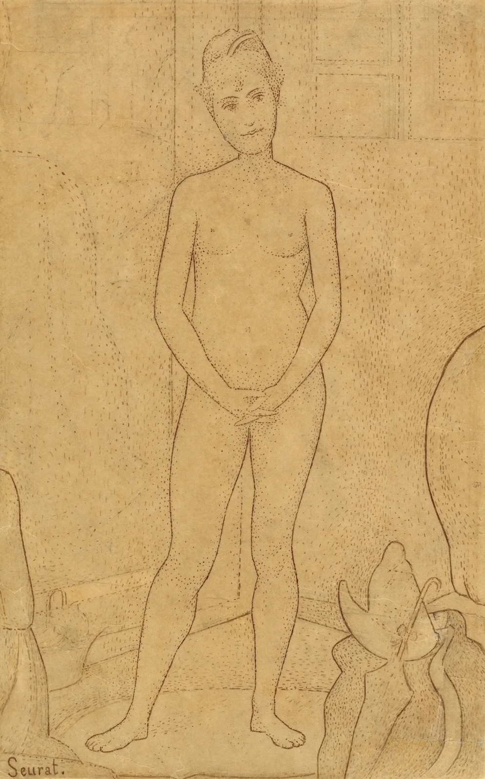 Study after ‘The Models’ av Georges Seurat