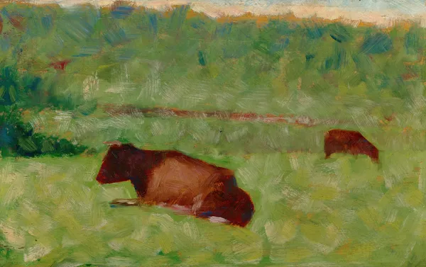 Vaches dans un pré, 1883 – nr 1 av Georges Seurat