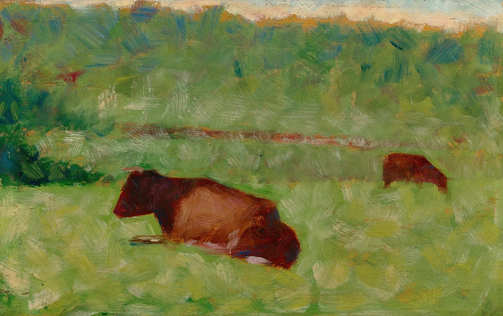 Vaches dans un pré, 1883 – nr 1 av Georges Seurat