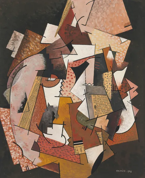 Composition au papier journal av Georges Valmier